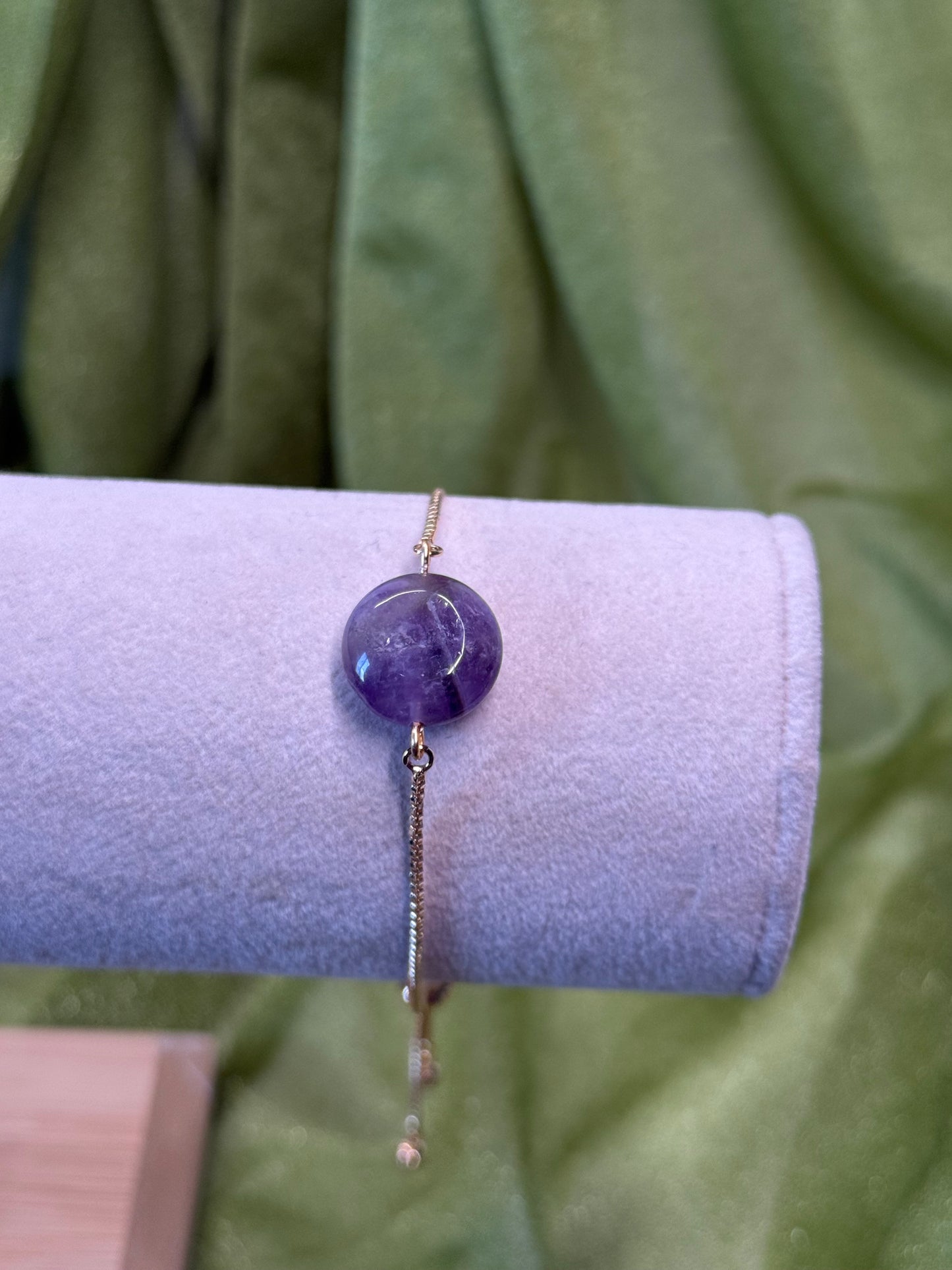 Amethyst Bolo Bracelet