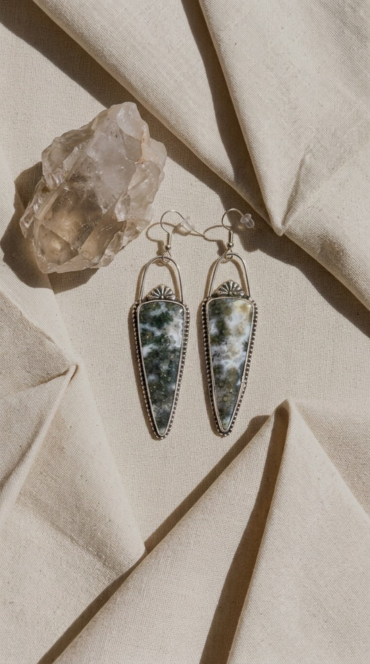 Tree Agate Earrings