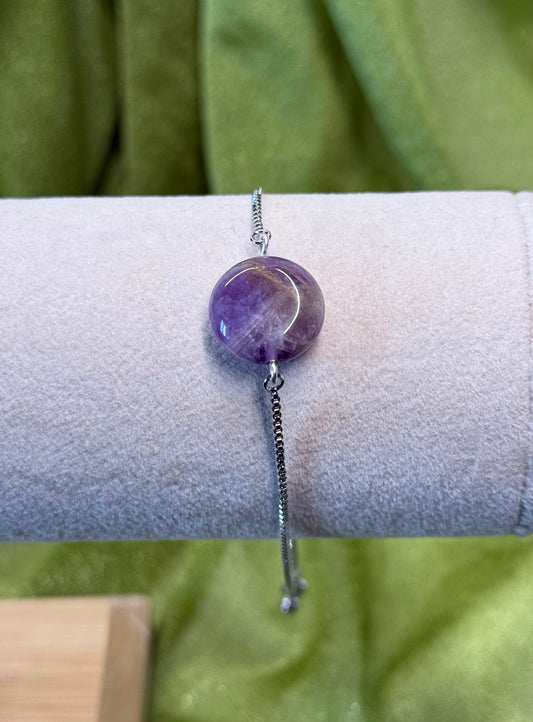 Amethyst Bolo Bracelet