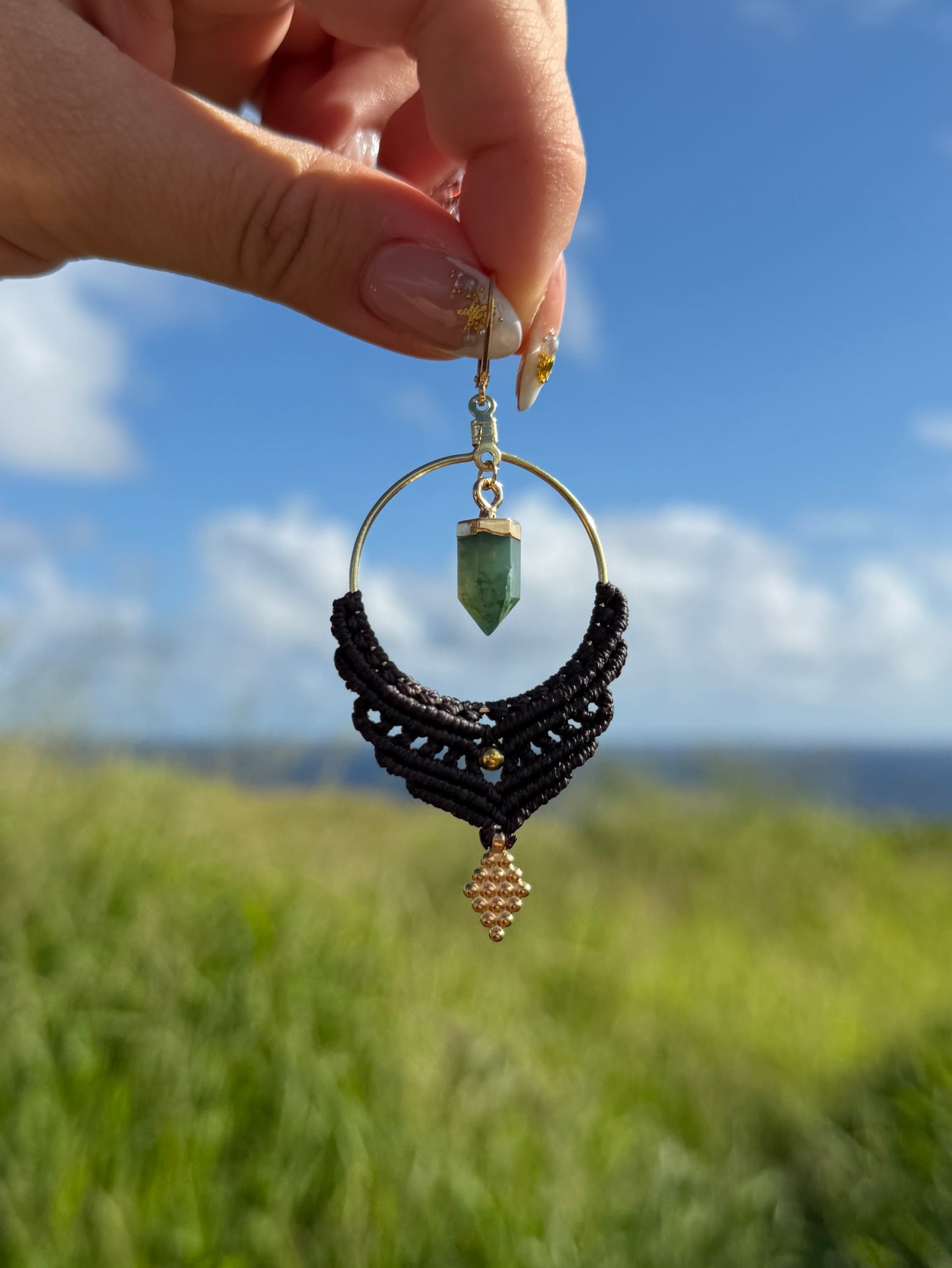 Large Macrame Earrings