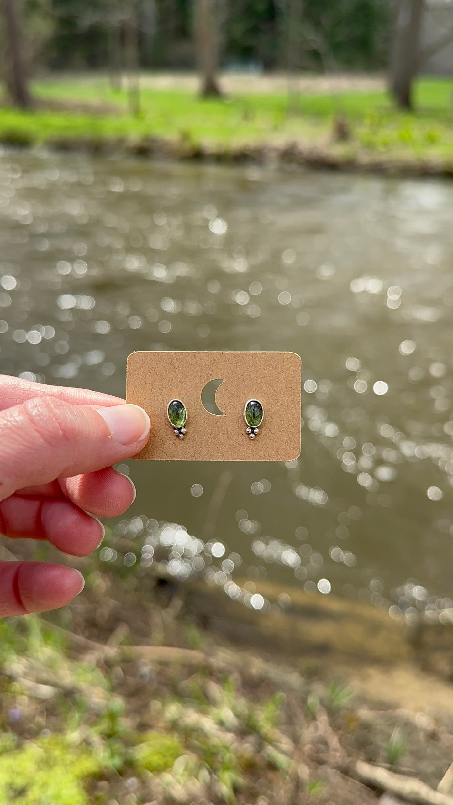 Peridot Stud Earrings