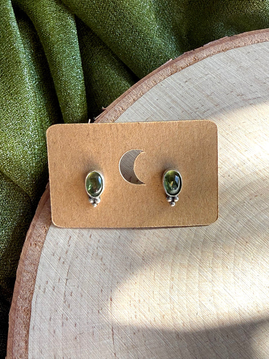 Peridot Stud Earrings